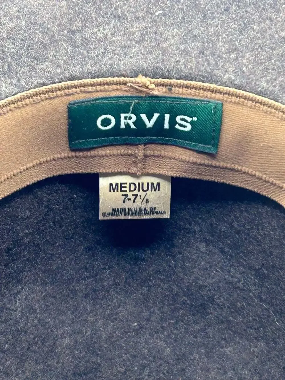 Orvis Wool Felt Fedora Hat with Leather Band